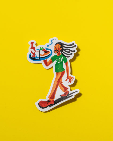 FLEX Sticker Waiter Large(w10×h12cm)